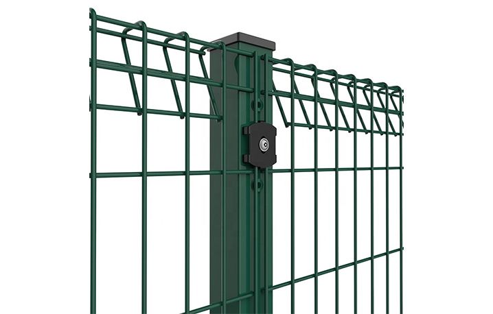 Roll top fence features